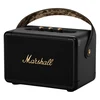 Marshall Kilburn II portable Bluetooth speaker in Black and Brass, angled front view with the carry strap