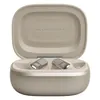 JBL Live Beam 4 noise cancelling earbuds in Sand, charging case open with the earbuds inside