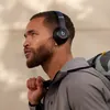 Beats Solo 4 on-ear wireless headphones in Matt Black, worn