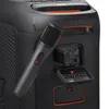 JBL PartyBox Wireless Mic digital wireless microphones in Black, with the dongle in the mic input of a PartyBox 310 (speaker sold separately)