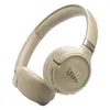 JBL Tune 680NC wireless on-ear noise cancelling headphones in Beige, angled view of the headphones