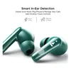 boAt Airdopes 131 Elite ANC true wireless earbuds in Active Teal, close-up of the earbuds, smart in-ear detection