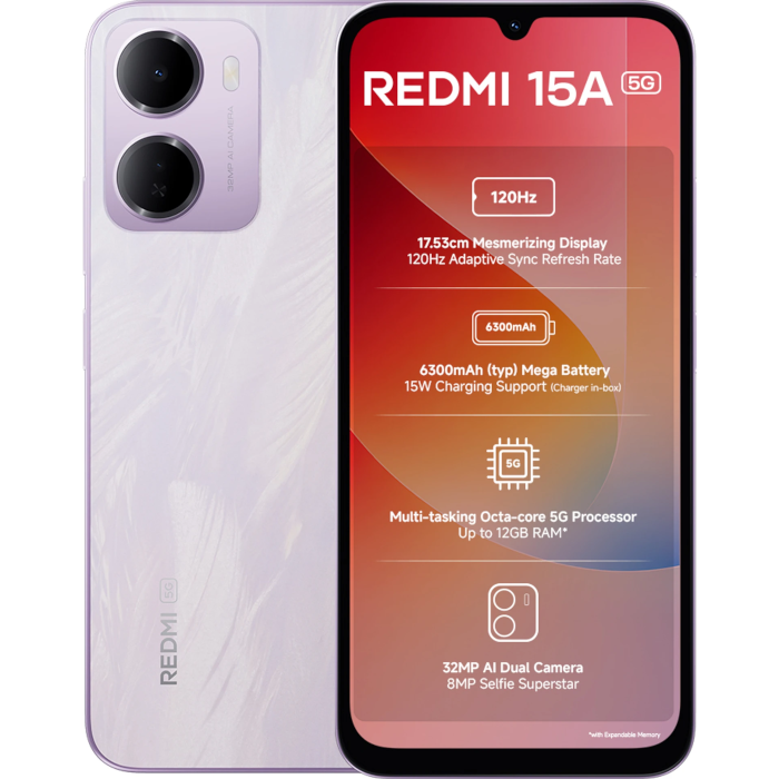 Redmi 15A 5G 4/64GB Amaze Purple