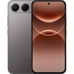 OPPO F35 5G in Titanium Grey, back and front views