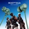 boAt Rockerz 301 ANC wireless neckband earphones with active noise cancellation in Sage Green, BEAST Mode 40 ms low latency feature card