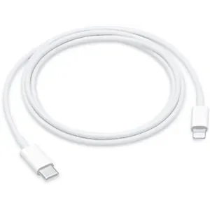 Apple USB-C to Lightning Cable (1 m), coiled cable with the USB-C and Lightning plugs