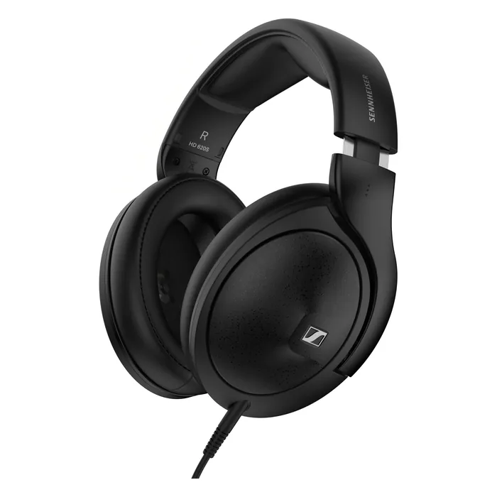 Sennheiser HD 620S closed-back audiophile headphones in Black, angled view with the cable