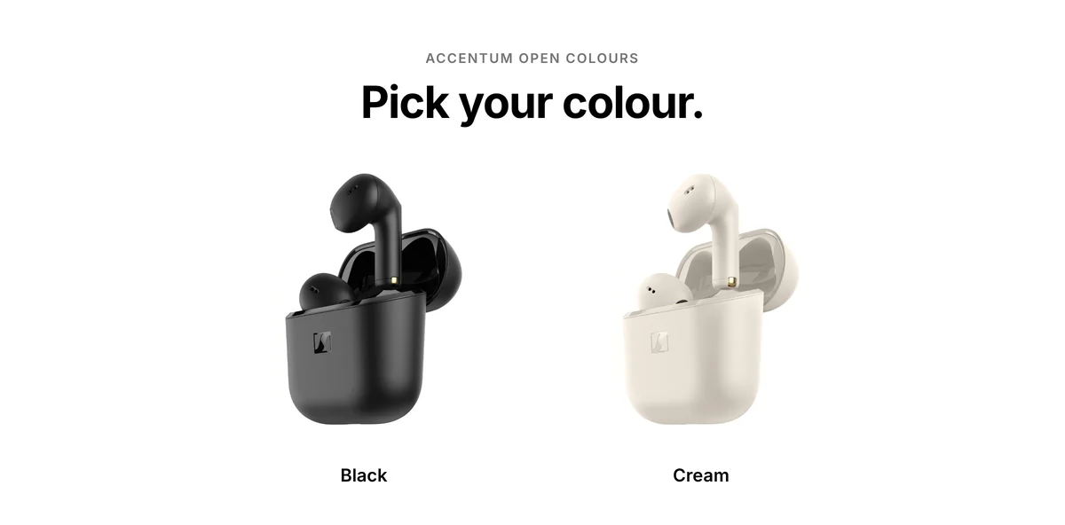 Sennheiser Accentum Open in Black and Cream