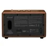 Marshall Acton III Bluetooth home speaker in Brown, back view with the mains input