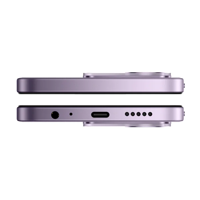 Redmi 17C 5G in Purple Dawn, top and bottom edges