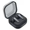 Samsung Galaxy Buds 4 Pro noise cancelling earbuds in Black, open charging case, angled view
