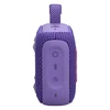 JBL Go 4 portable Bluetooth speaker in Purple, side panel with Power, Bluetooth and Auracast buttons