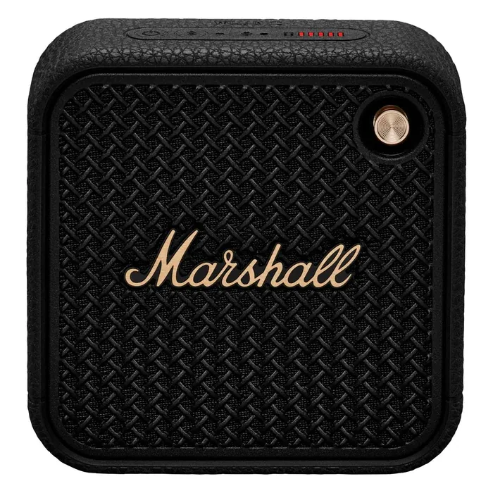 Marshall Willen II portable Bluetooth speaker in Black and Brass, front view
