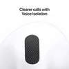 Apple AirPods 5, earbud stem close-up, Voice Isolation for clearer calls