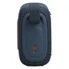 JBL Go 5 portable Bluetooth speaker in Blue, side view with the USB-C port and carry loop