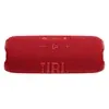 JBL Flip 7 portable Bluetooth speaker in Red, top panel with volume and play buttons