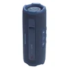 JBL Flip 7 portable Bluetooth speaker in Blue, back view with PushLock mount and USB-C port