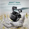 boAt Airdopes 141 ANC true wireless earbuds in Gunmetal Black, earbuds in the open case, BEAST Mode 50 ms low latency