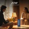 boAt Stone Spinx Pro portable Bluetooth speaker in Tropical Blue, on a living room table, 20W sound