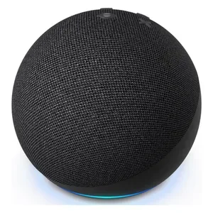 Amazon Echo Dot 5th Gen smart speaker in Black, angled front view