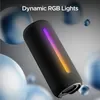 boAt Stone Spinx Pro portable Bluetooth speaker in Midnight Black, RGB light strip in colour