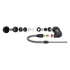 Sennheiser IE 300 wired in-ear monitors, Black, exploded view of the 7 mm XWB driver and housing