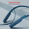 boAt Rockerz 238 Pro wireless neckband earphones in Furious Blue, multi-function integrated controls on the neckband