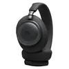 JBL Live 780NC noise cancelling headphones in Black, folded, side view of an ear cup