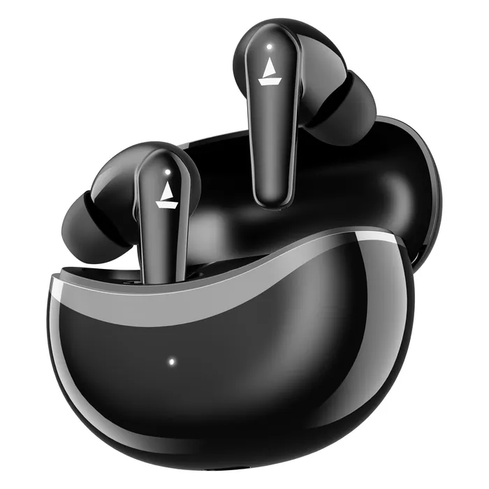 boAt Airdopes 131 Elite ANC true wireless earbuds in Active Black, earbuds with the open charging case