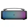 boAt Stone Beam portable Bluetooth speaker in Midnight Black, front view with the RGB light panel