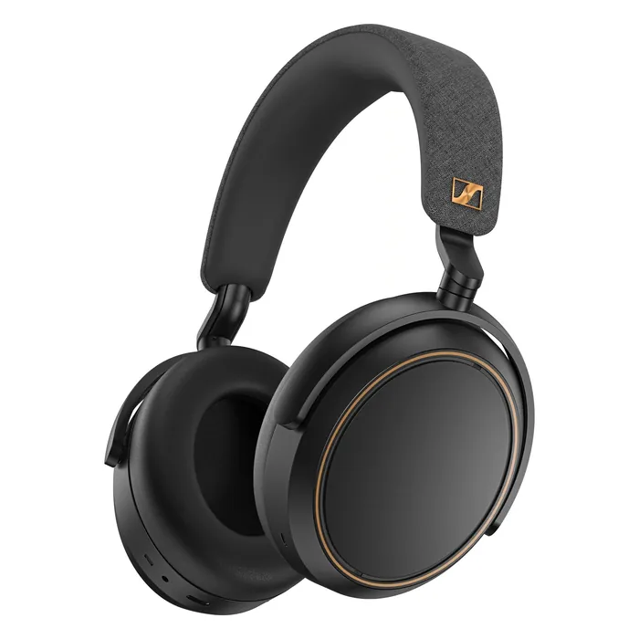 Sennheiser Momentum 4 Wireless noise cancelling headphones in Copper, angled front view