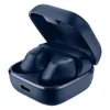 Sennheiser Accentum True Wireless noise cancelling earbuds in Blue, earbuds in the open charging case