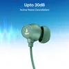 boAt Rockerz 301 ANC wireless neckband earphones with active noise cancellation in Sage Green, 30 dB active noise cancellation feature card