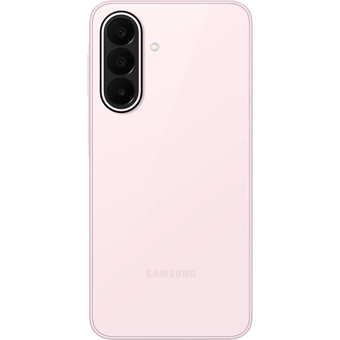 Samsung Galaxy A27 5G in Light Pink, back view showing the triple camera