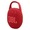 JBL Clip 5 portable Bluetooth speaker in Red, angled view