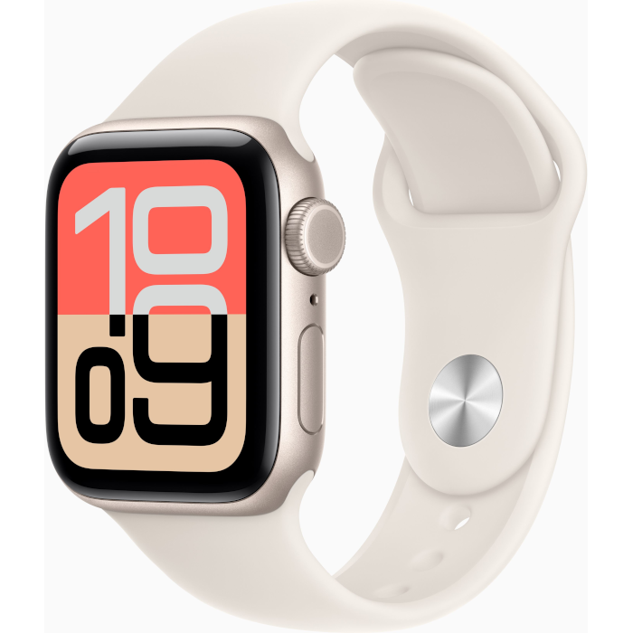 Watch SE 3 GPS + Cellular 40mm Starlight Aluminium Case with Starlight Sport Band - M/L