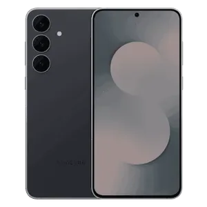 Samsung Galaxy S25 FE in Jetblack, back and front views