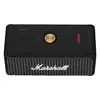 Marshall Emberton portable Bluetooth speaker in Black, top panel with the control knob, Bluetooth button and battery indicator