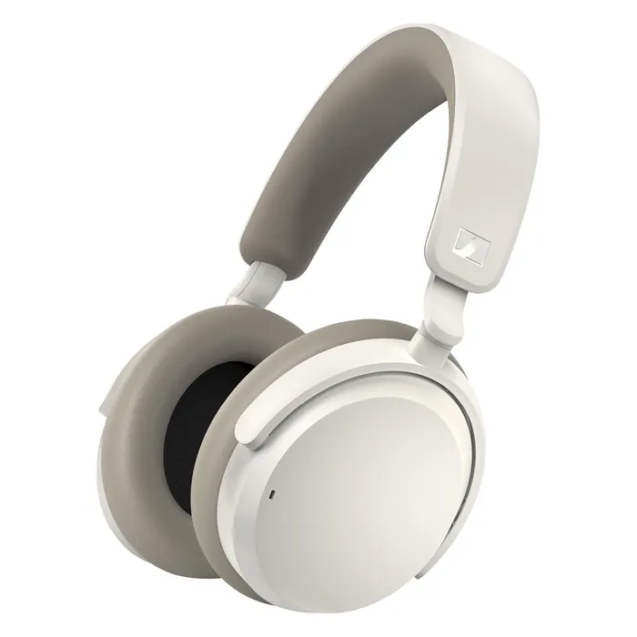 Sennheiser Accentum Wireless noise cancelling headphones in White, angled front view