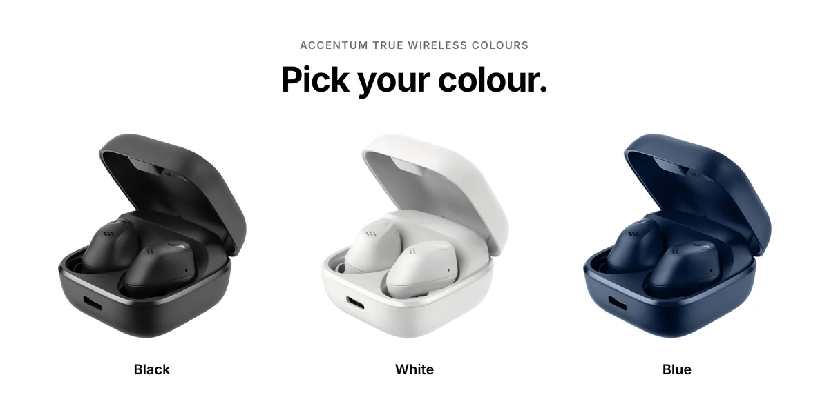 Sennheiser Accentum True Wireless in Black, White and Blue