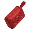 JBL Go 5 portable Bluetooth speaker in Red, top view with the play and volume buttons