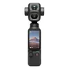DJI Osmo Pocket 4P Vlog Combo Dual-Camera Gimbal Vlogging Camera with DJI Mic Mini 2, front view with the two cameras