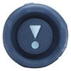 JBL Flip 7 portable Bluetooth speaker in Blue, end cap view