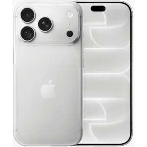 Apple iPhone 18 Pro in Silver, back with the triple camera plateau next to the front with the Dynamic Island