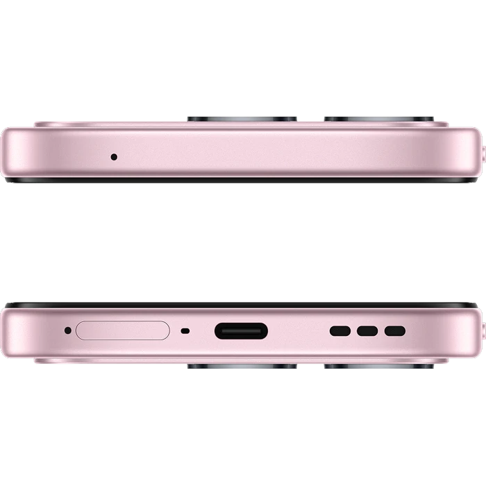 OPPO F35 5G in Mist Pink, top and bottom edges
