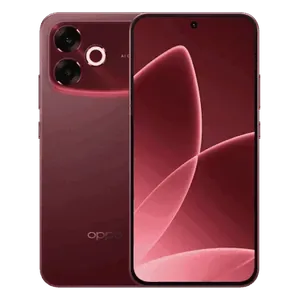 OPPO F33 Pro 5G in Passion Red, back and front views