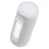 JBL Grip portable Bluetooth speaker in White, ambient light switched on