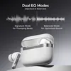 boAt Airdopes 111v2 true wireless earbuds in Ivory White, open case with an earbud, Dual EQ modes