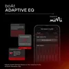 boAt Nirvana Crystl true wireless earbuds in Blazing Red, boAt Adaptive EQ by Mimi in the app