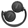 JBL Tune 520BT wireless on-ear headphones in Black, folded for carrying